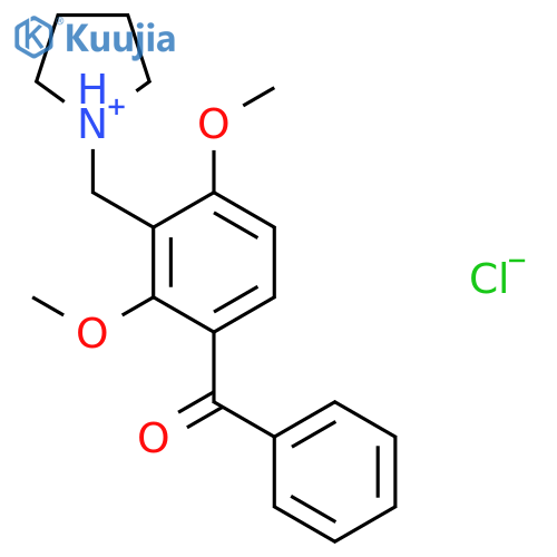 1-(3-benzoyl-2,6-dimethoxybenzyl)pyrrolidinium chloride structure