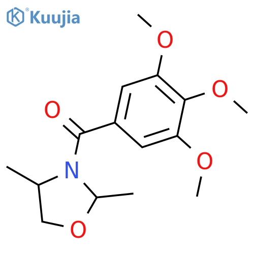 2,4-dimethyl-3-[(3,4,5-trimethoxyphenyl)carbonyl]-1,3-oxazolidine structure