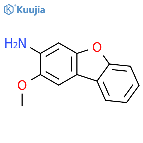 4-methoxy-8-oxatricyclo7.4.0.0^{2,7}trideca-1(9),2(7),3,5,10,12-hexaen-5-amine structure