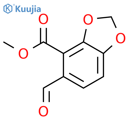methyl 5-formyl-1,3-dioxaindane-4-carboxylate structure