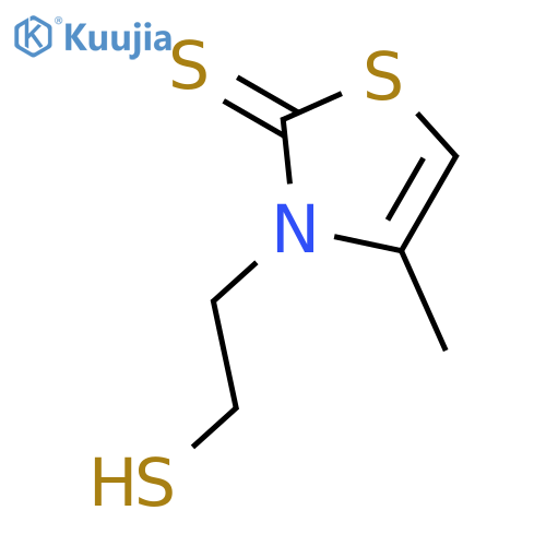 2(3H)-THIAZOLETHIONE, 3-(2-MERCAPTOETHYL)-4-METHYL- structure