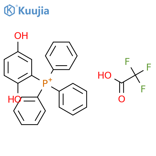 (2,5-dihydroxyphenyl)-triphenylphosphanium;2,2,2-trifluoroacetate structure