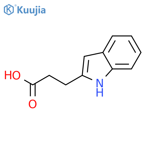 1H-Indole-2-propanoic acid structure