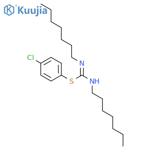 4-Chlorophenyl N,N'-diheptylcarbamimidothioate structure