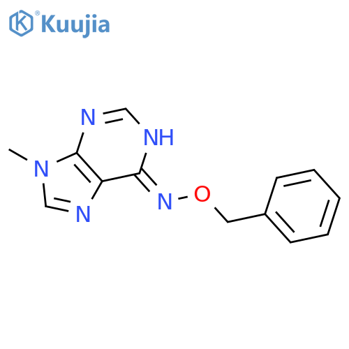 6H-PURIN-6-ONE, 1,9-DIHYDRO-9-METHYL-, O-(PHENYLMETHYL)OXIME structure
