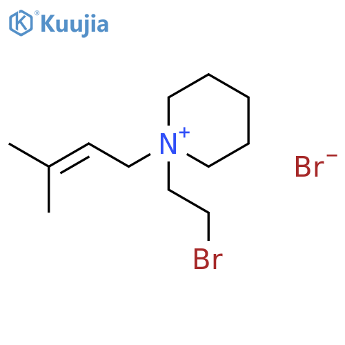 1-(2-Bromoethyl)-1-(3-methylbut-2-en-1-yl)piperidin-1-ium bromide structure