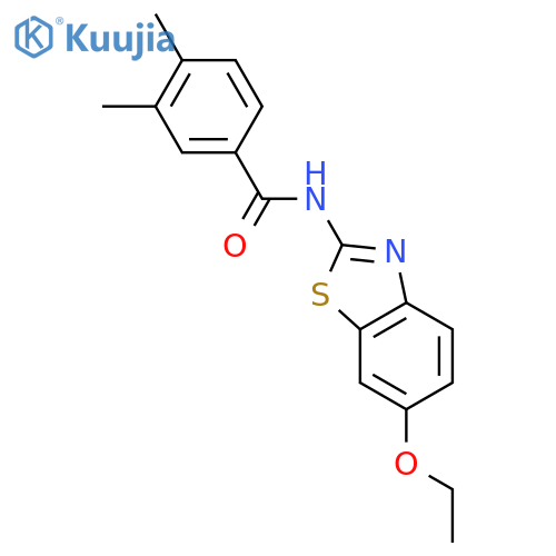 N-(6-ethoxy-1,3-benzothiazol-2-yl)-3,4-dimethylbenzamide structure