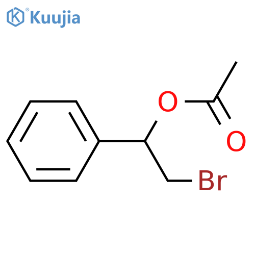 Benzenemethanol, a-(bromomethyl)-, acetate structure