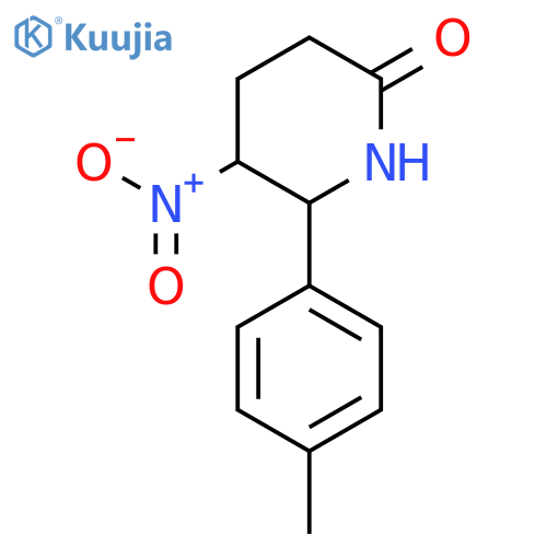 6-(4-methylphenyl)-5-nitro-2-Piperidinone structure