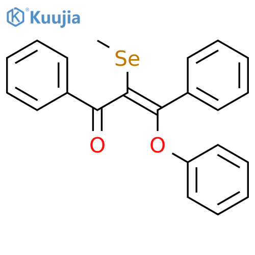 2-Propen-1-one, 2-(methylseleno)-3-phenoxy-1,3-diphenyl-, (E)- structure