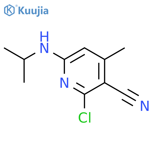 3-PYRIDINECARBONITRILE, 2-CHLORO-4-METHYL-6-[(1-METHYLETHYL)AMINO]- structure