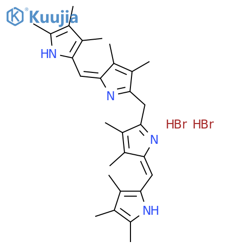(5Z)-2-[[(5Z)-3,4-dimethyl-5-[(3,4,5-trimethyl-1H-pyrrol-2-yl)methylene]pyrrol-2-yl]methyl]-3,4-dimethyl-5-[(3,4,5-trimethyl-1H-pyrrol-2-yl)methylene]pyrrole dihydrobromide structure