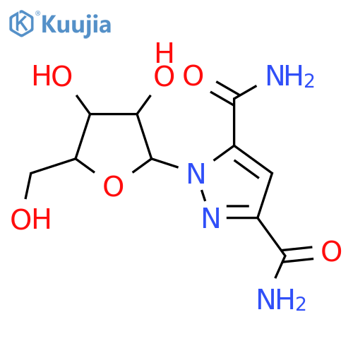 1-[3,4-dihydroxy-5-(hydroxymethyl)oxolan-2-yl]pyrazole-3,5-dicarboxamide structure