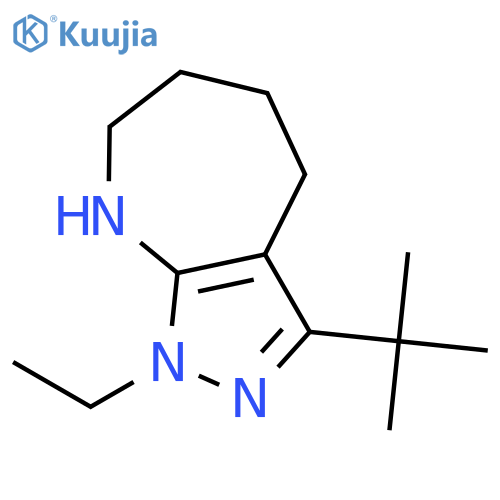 Pyrazolo[3,4-b]azepine, 3-(1,1-dimethylethyl)-1-ethyl-1,4,5,6,7,8-hexahydro- (9CI) structure