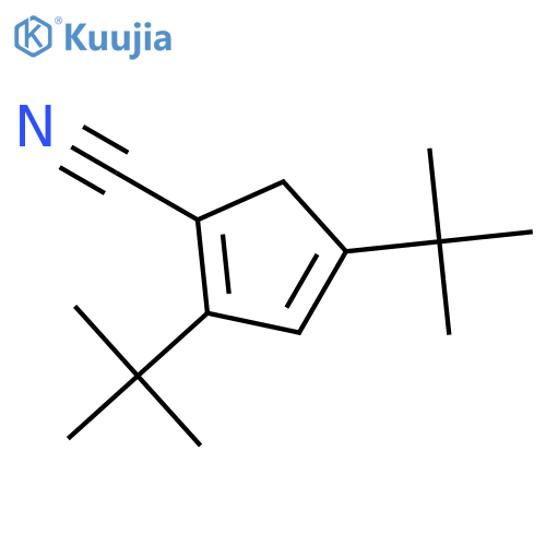 1,3-Cyclopentadiene-1-carbonitrile, 2,4-bis(1,1-dimethylethyl)- structure