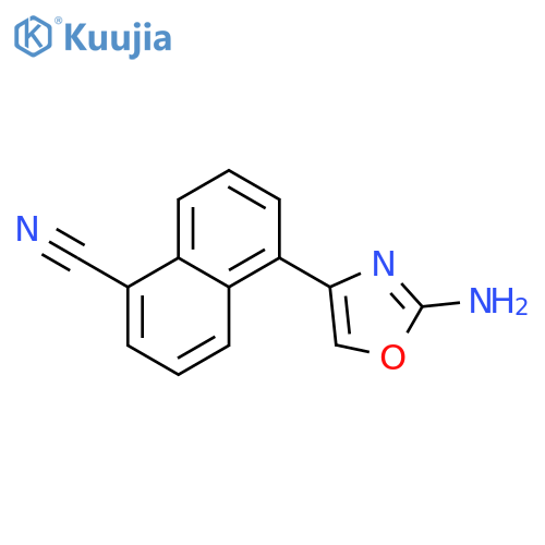 1-NAPHTHALENECARBONITRILE, 5-(2-AMINO-4-OXAZOLYL)- structure