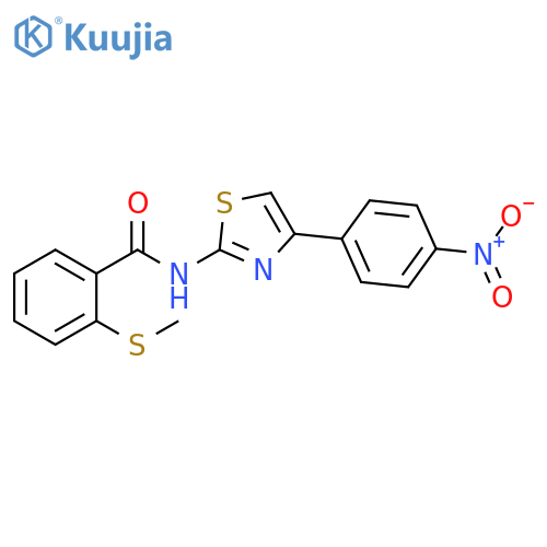 2-(methylsulfanyl)-N-4-(4-nitrophenyl)-1,3-thiazol-2-ylbenzamide structure