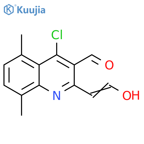 3-Quinolinecarboxaldehyde, 4-chloro-2-(2-hydroxyethenyl)-5,8-dimethyl- structure