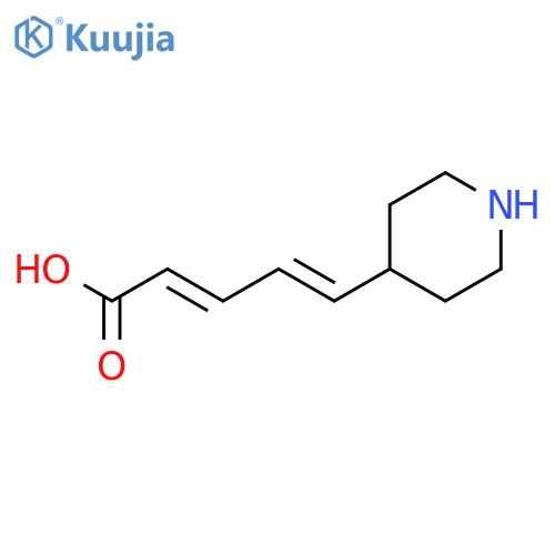 2,4-Pentadienoic acid, 5-(4-piperidinyl)- structure