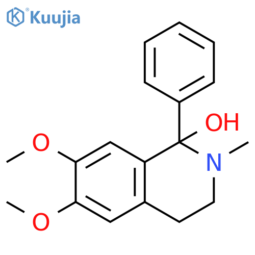 1-Isoquinolinol, 1,2,3,4-tetrahydro-6,7-dimethoxy-2-methyl-1-phenyl- structure
