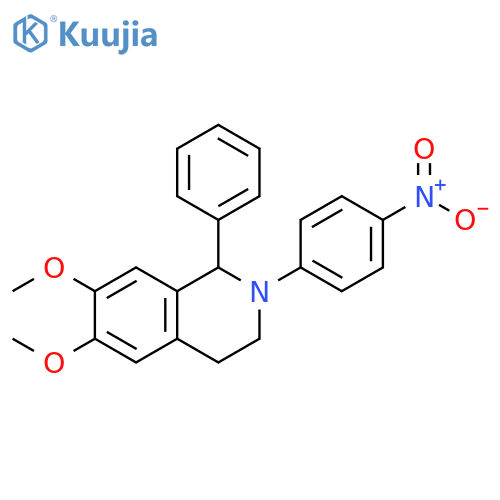 Isoquinoline,1,2,3,4-tetrahydro-6,7-dimethoxy-2-(4-nitrophenyl)-1-phenyl- structure