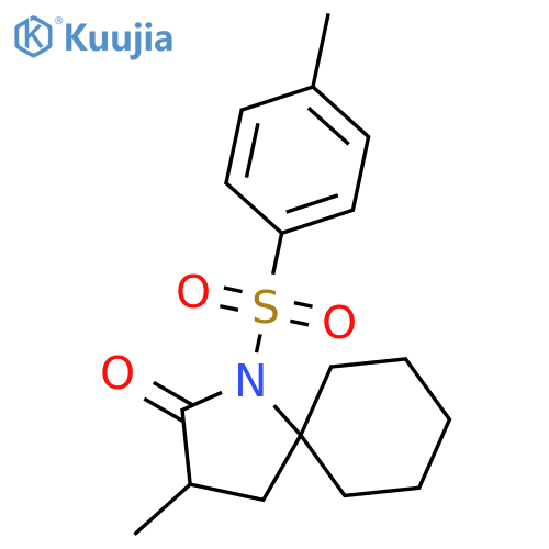 1-Azaspiro[4.5]decan-2-one, 3-methyl-1-[(4-methylphenyl)sulfonyl]- structure