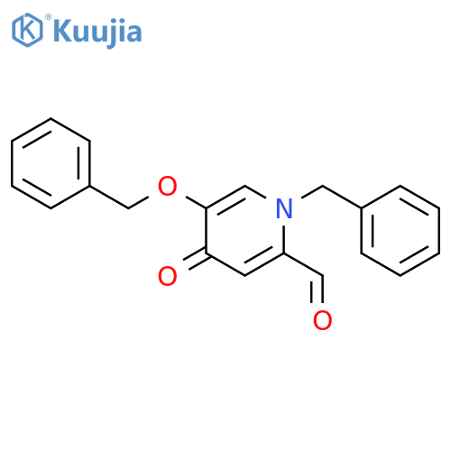 1-benzyl-5-(benzyloxy)-4-oxo-1,4-dihydropyridine-2-carbaldehyde structure