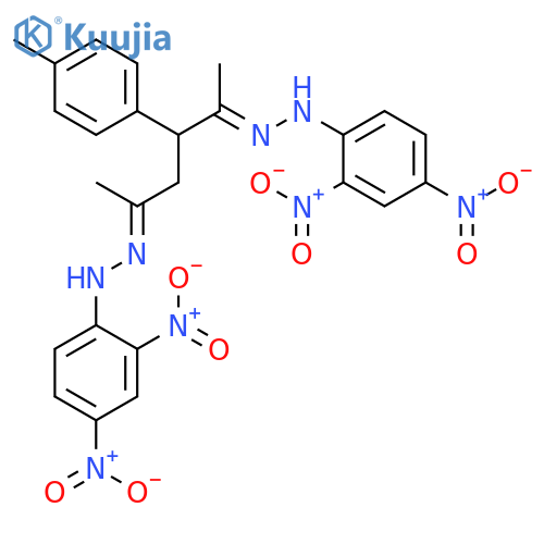 2,5-HEXANEDIONE, 3-(4-METHYLPHENYL)-, BIS[(2,4-DINITROPHENYL)HYDRAZONE] structure