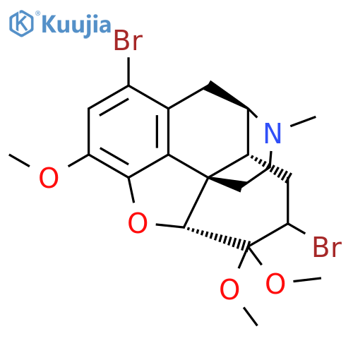 Morphinan, 1,7-dibromo-4,5-epoxy-3,6,6-trimethoxy-17-methyl-, (5a)- structure