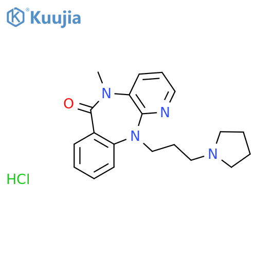 5-methyl-11-(3-pyrrolidin-1-ylpropyl)-5,11-dihydro-6H-pyrido[2,3-b][1,4]benzodiazepin-6-one hydrochloride structure