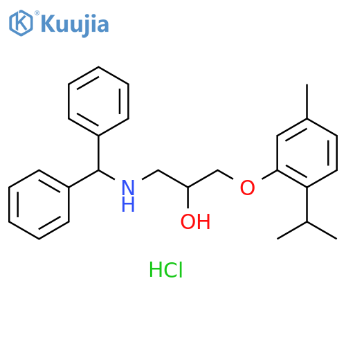 2-Propanol,1-[(diphenylmethyl)amino]-3-[5-methyl-2-(1-methylethyl)phenoxy]-,hydrochloride structure