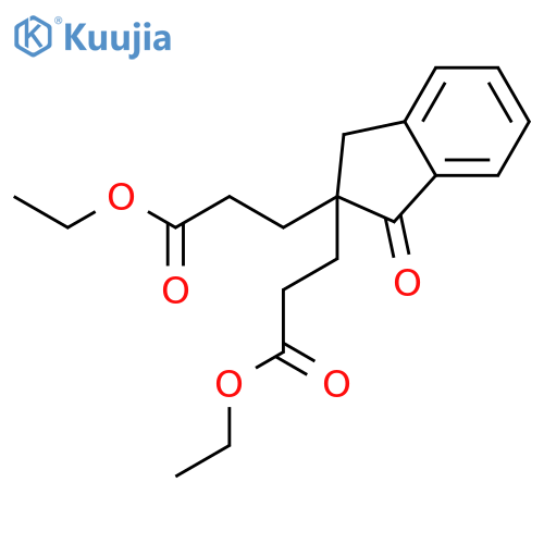 2H-Indene-2,2-dipropanoic acid, 1,3-dihydro-1-oxo-, diethyl ester structure