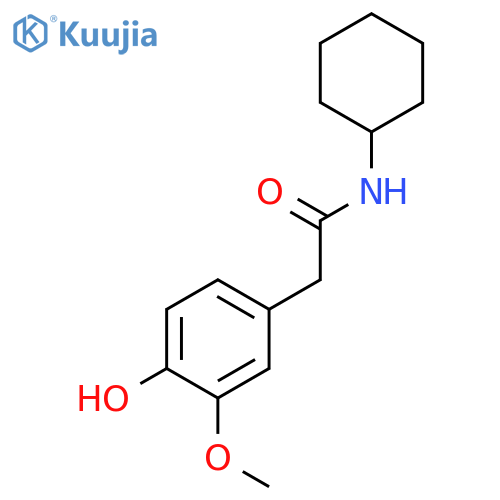 BENZENEACETAMIDE, N-CYCLOHEXYL-4-HYDROXY-3-METHOXY- structure
