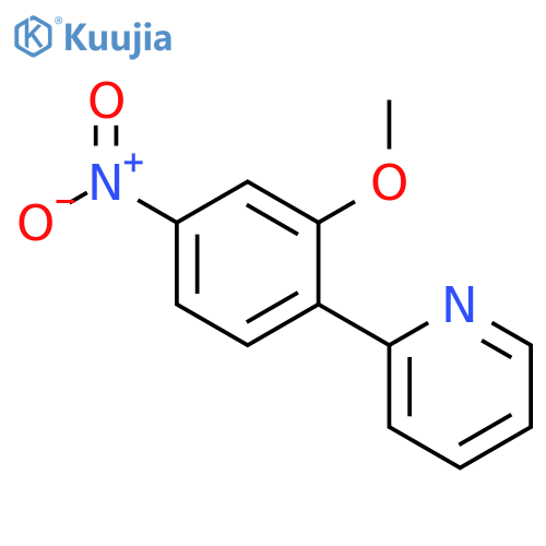 Pyridine, 2-(2-methoxy-4-nitrophenyl)- structure