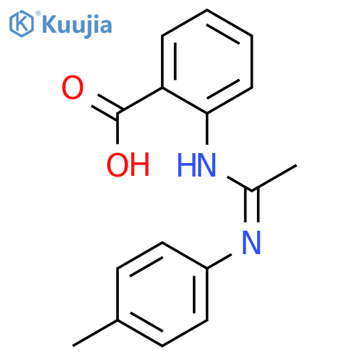 Benzoic acid, 2-[[1-[(4-methylphenyl)imino]ethyl]amino]- structure