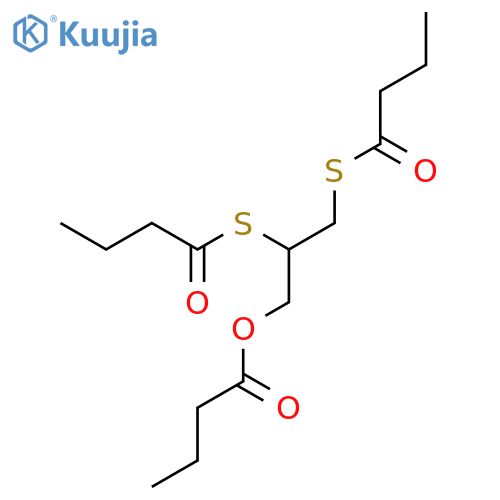 Butanoic acid,2,3-bis[(1-oxobutyl)thio]propyl ester structure