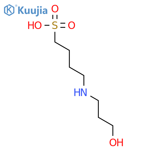 1-Butanesulfonic acid, 4-[(3-hydroxypropyl)amino]- structure
