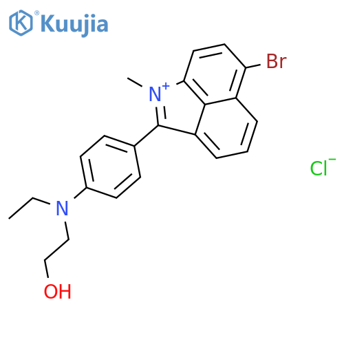Benz[cd]indolium,6-bromo-2-[4-[ethyl(2-hydroxyethyl)amino]phenyl]-1-methyl-, chloride (1:1) structure