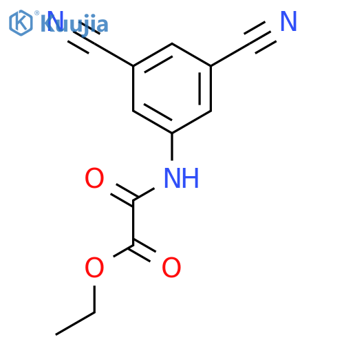 Acetic acid, [(3,5-dicyanophenyl)amino]oxo-, ethyl ester structure