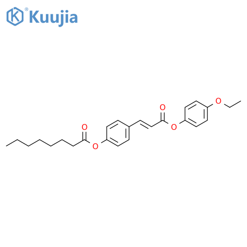 Octanoic acid, 4-[3-(4-ethoxyphenoxy)-3-oxo-1-propenyl]phenyl ester, (E)- (9CI) structure