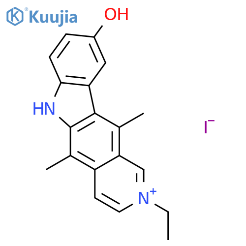 6H-Pyrido[4,3-b]carbazolium, 2-ethyl-9-hydroxy-5,11-dimethyl-, iodide structure
