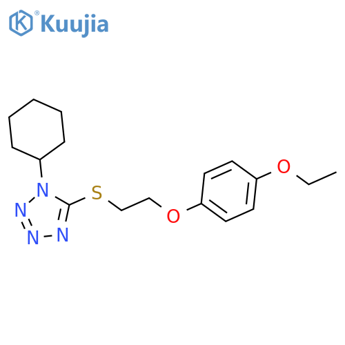 1-cyclohexyl-5-{[2-(4-ethoxyphenoxy)ethyl]sulfanyl}-1H-tetrazole structure