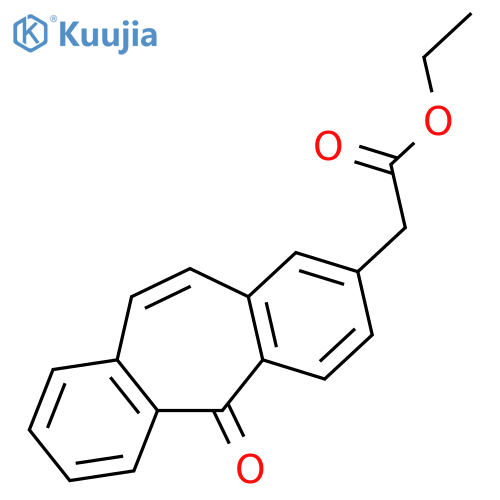 5H-DIBENZO[A,D]CYCLOHEPTENE-2-ACETIC ACID, 5-OXO-, ETHYL ESTER structure