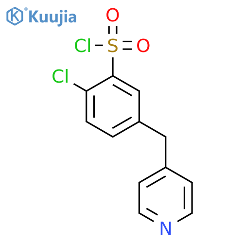 BENZENESULFONYL CHLORIDE, 2-CHLORO-5-(4-PYRIDINYLMETHYL)- structure