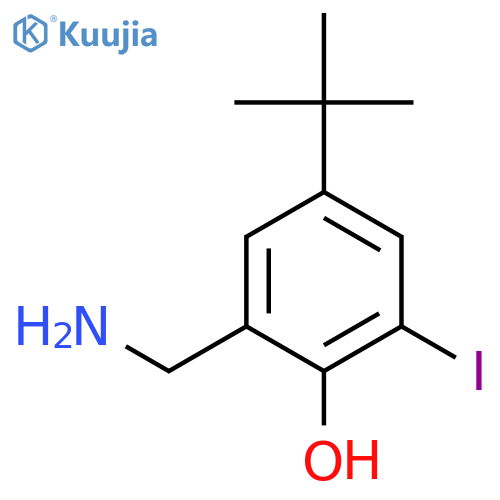 Phenol,2-(aminomethyl)-4-(1,1-dimethylethyl)-6-iodo- structure