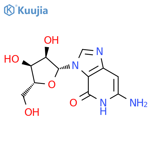 6-amino-3-(beta-D-ribofuranosyl)-3,5-dihydro-4H-imidazo[4,5-c]pyridin-4-one structure