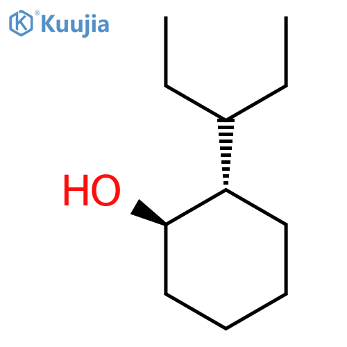 rac-(1R,2S)-2-(pentan-3-yl)cyclohexan-1-ol structure