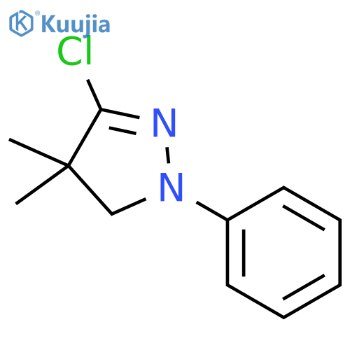 1H-Pyrazole, 3-chloro-4,5-dihydro-4,4-dimethyl-1-phenyl- structure
