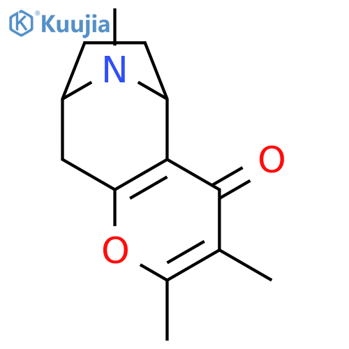 2,3,10-trimethyl-6,7,8,9-tetrahydro-5,8-epiminocyclohepta[b]pyran-4(5H)-one structure