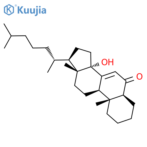 Cholest-7-en-6-one, 14-hydroxy-, (5a)- structure